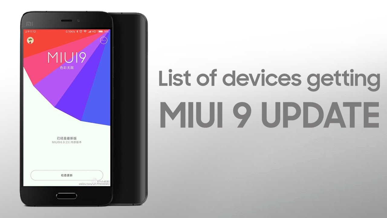 Xiaomi's list of smartphones getting MIUI 9 update 
