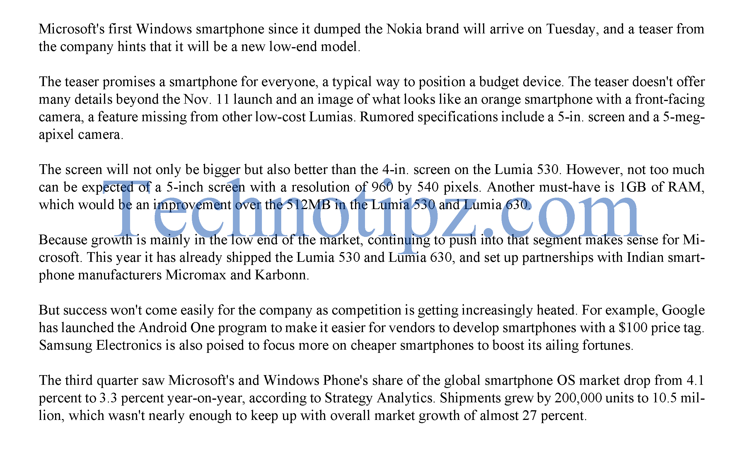 Microsoft's First Lumia Mobile coming on this Tuesday.